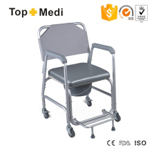 TOPMEDI Badezimmersicherheit Aluminium Faltbare Fußstütze Commode